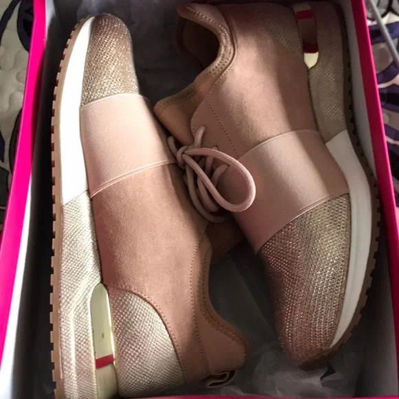 Blush color and sparkling Multi textile Sneakers - Picture 2 of 5